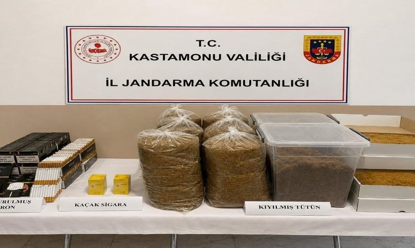 Kastamonu'da jandarmanın operasyonunda binlerce doldurulmuş makaron ele geçirildi
