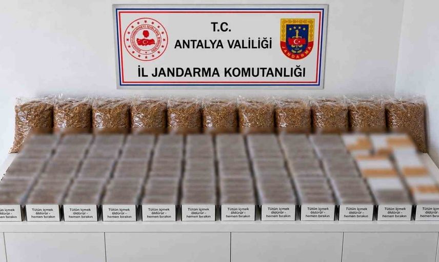 Jandarma Antalya'da tütün kaçakçılığına darbe: 1 ton 75 kilo ele geçirildi