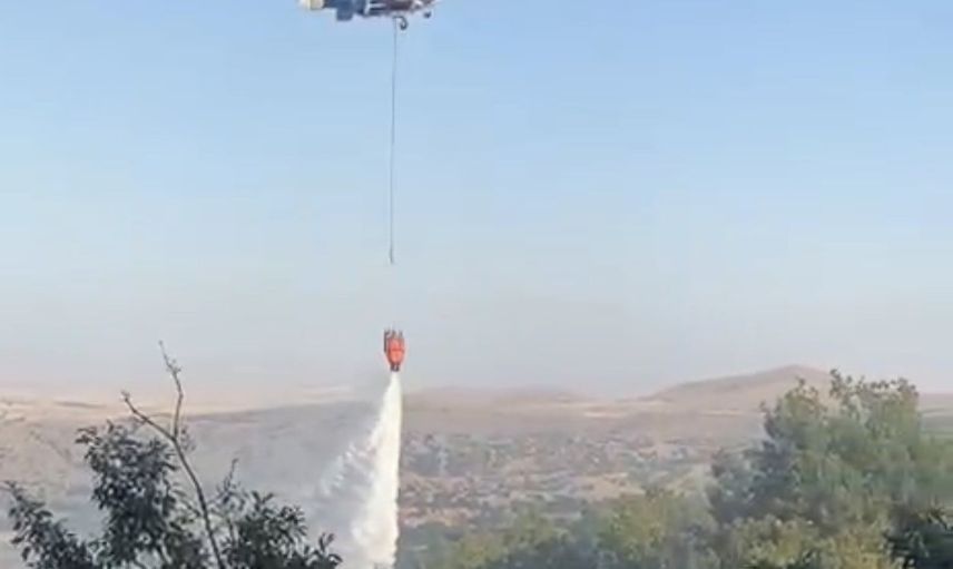 Hava ve kara ekiplerinin koordineli müdahalesi sonrası meşelik yangını kontrol altına alındı
