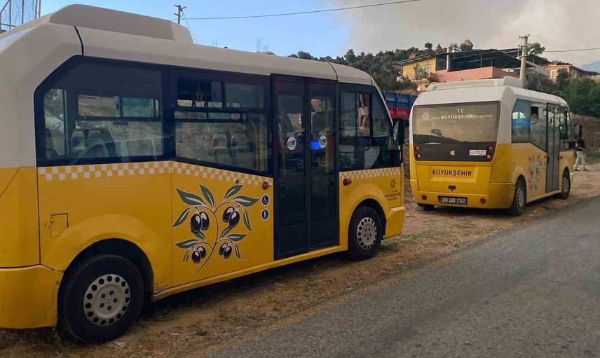 Çine'de kontrollü tahliye hazırlığı: Aydın Büyükşehir otobüsleri hazır
