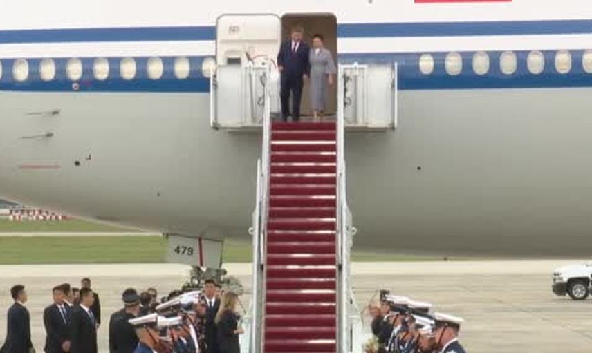 Joint Base Andrews’te protokol adımı: Trump Xi’yi kırmızı halıyla ağırladı