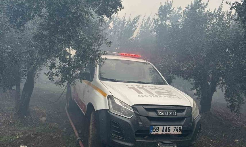 Zeytin ağaçlarının arasında Erdek'te müstakil evde yangın: itfaiye sevk edildi