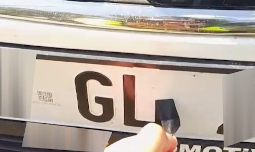 Plakayı bantla değiştiren sürücüye 140 bin lira ceza ve 30 gün trafikten men