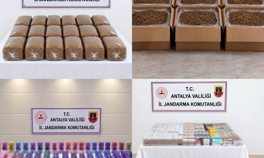 Antalya'da büyük operasyon: yarım ton kaçak kıyılmış tütün ele geçirildi