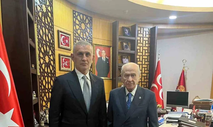 Tff başkanı Hacıosmanoğlu'ndan MHP lideri Bahçeli'ye nezaket ziyareti