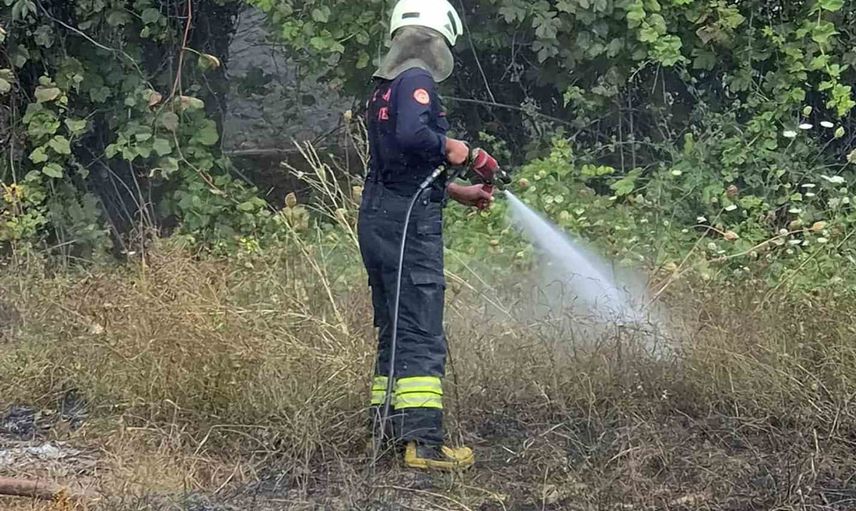 Rüzgâr temizlik ateşini büyüttü, yaylada otluk alan zarar gördü
