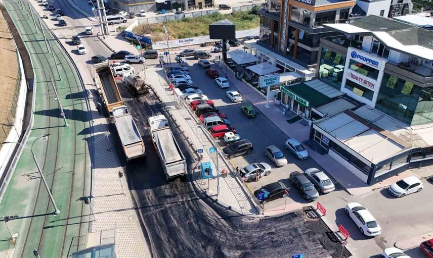 Alikahya’da tramvay projesiyle uyumlu 2,7 kilometrelik yollar baştan sona yenileniyor