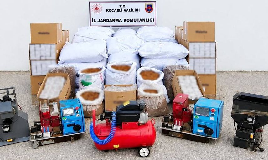 Körfez'de jandarmadan 2 milyon 450 bin liralık tütün ve makaron operasyonu