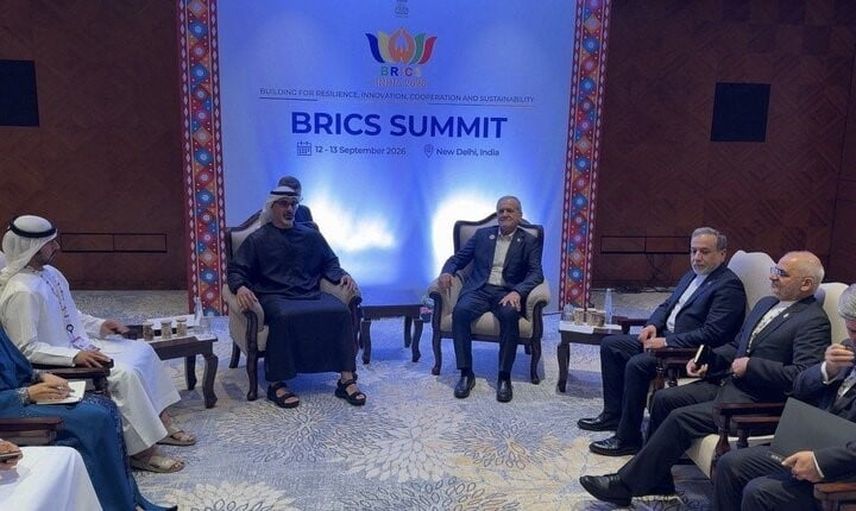 Pezeşkiyan ile Al Nahyan yeni delhi'de bölgesel gerilimleri ele aldı