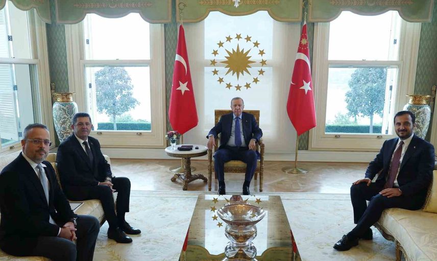 Vahdettin köşkünde kabul: Çekmeköy belediye başkanı Orhan Çerkez Cumhurbaşkanı Recep Tayyip Erdoğan ile görüştü
