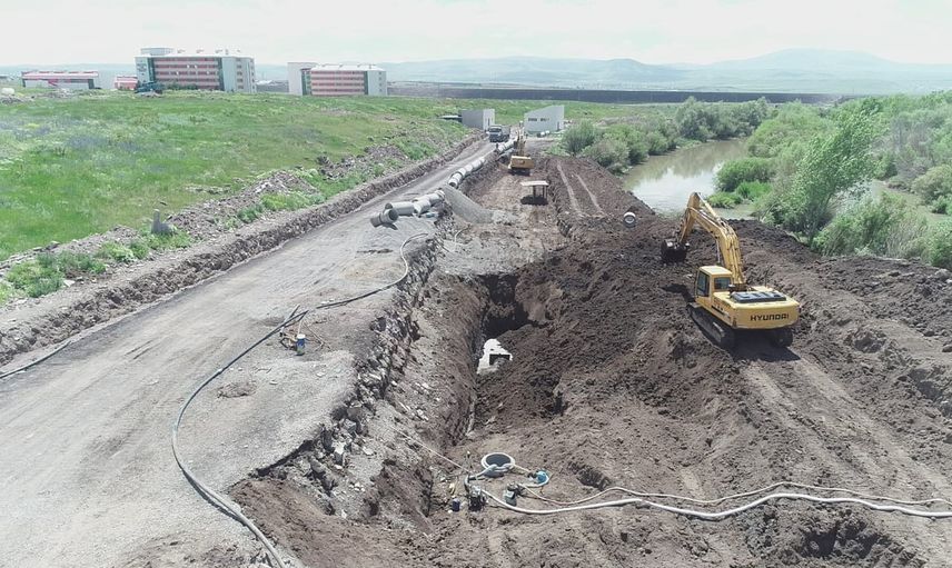 Kars'ta yaşam ve tarıma nefes olacak atıksu tesisi yüzde 53 tamamlandı