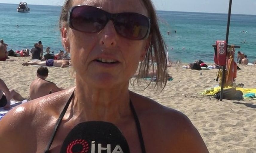 Ekim ayında Alanya'da yazdan kalma plaj günleri