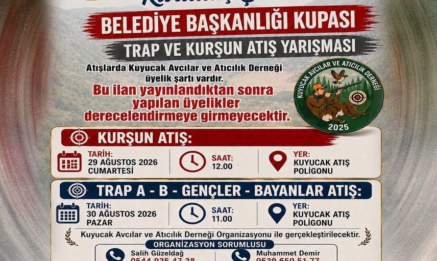 Kuyucak’ta atıcılık heyecanı poligonda başlıyor