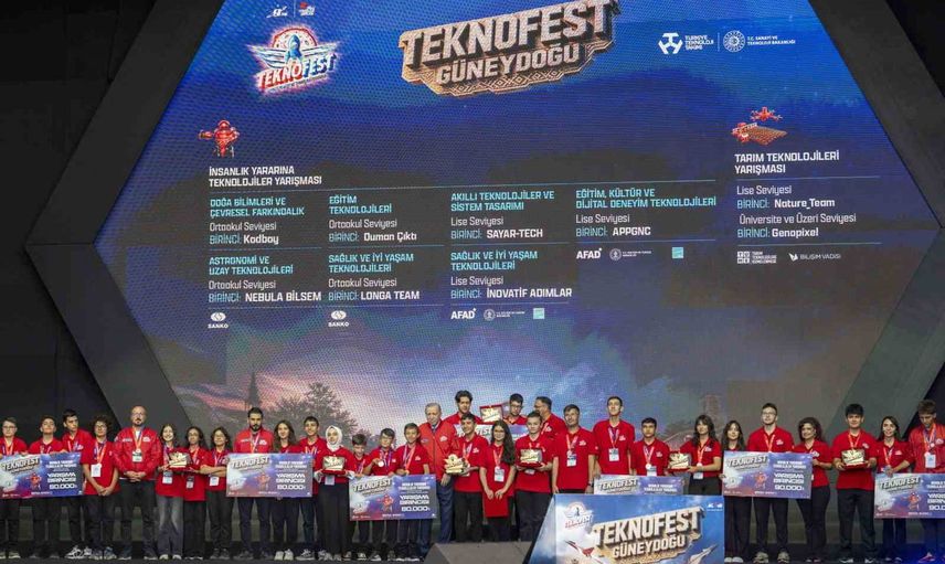 teknofest güneydoğu ödül töreninde ortaokul projeleri ön plana çıktı