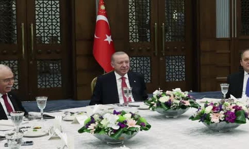 Cumhurbaşkanı Erdoğan ile yargı başkanları Cumhurbaşkanlığı Külliyesinde yemekte buluştu