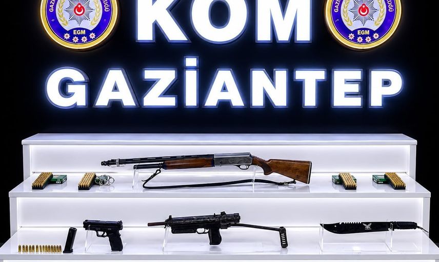 Gaziantep'te silah kaçakçılığı operasyonunda üç silah ve mühimmat ele geçirildi