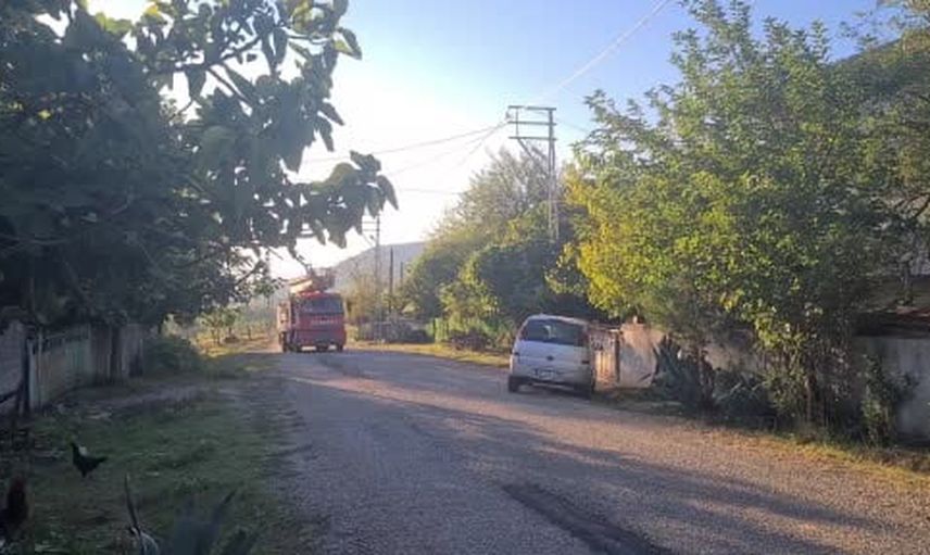 Çaycuma'da odunluk yangınında jandarma ilk müdahaleyi üstlendi