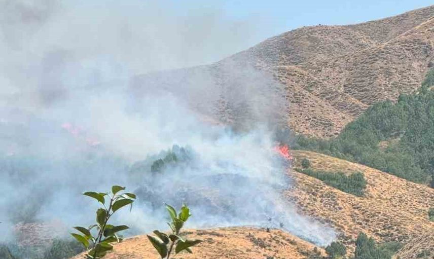 Bulgurluk köyünde örtü yangını: ekipler alevlere müdahale ediyor