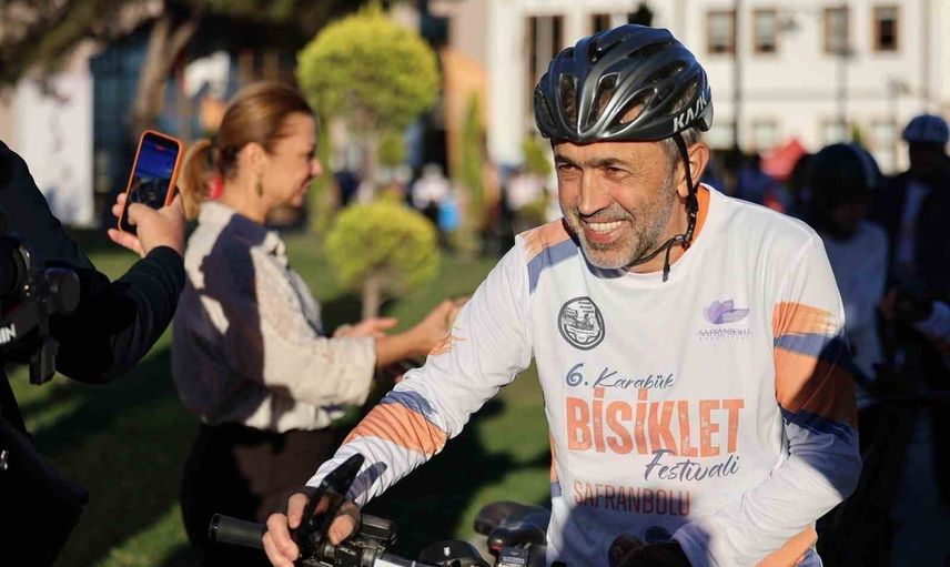 Safranbolu'da iklim dostu rotada pedal çevirenler tarih ve doğayı keşfetti