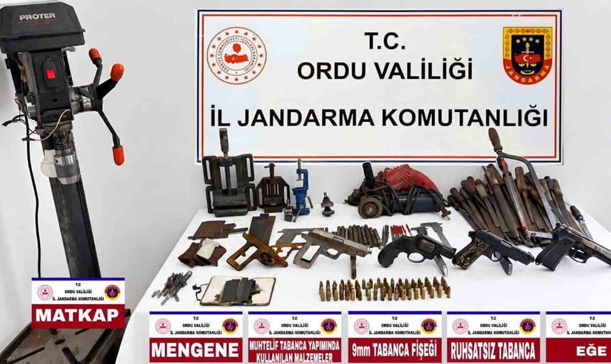 Ordu'da jandarma silah imalathanesini ortaya çıkardı: 2 kişi tutuklandı