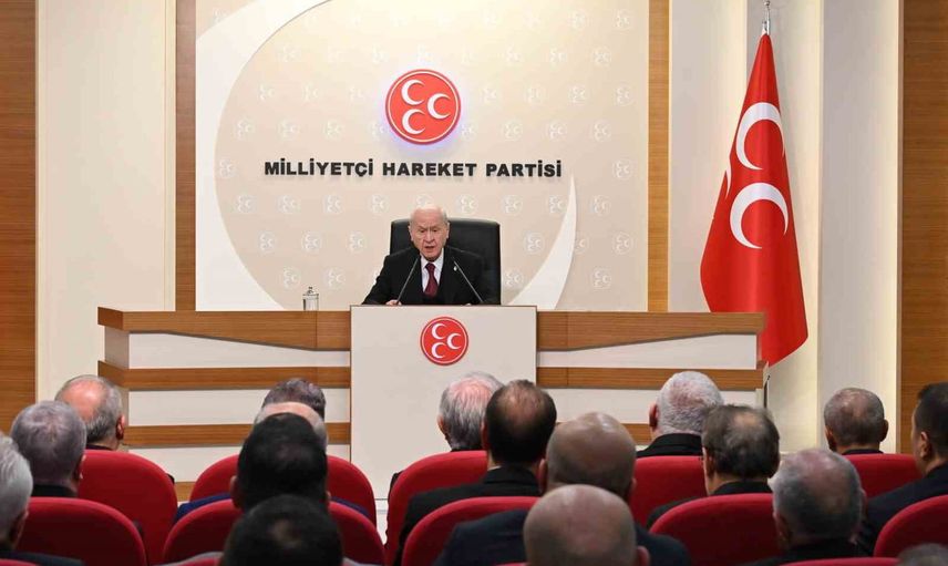Partinin il başkanları genel merkezde toplandı; Bahçeli toplantıya başkanlık etti
