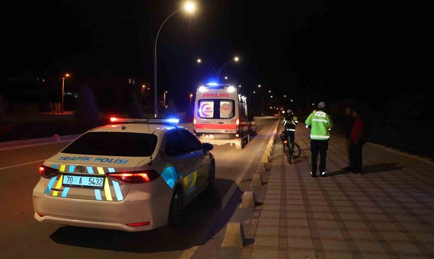Karaman'da çarpıp kaçan araç 16 yaşındaki bisikletliyi yaraladı