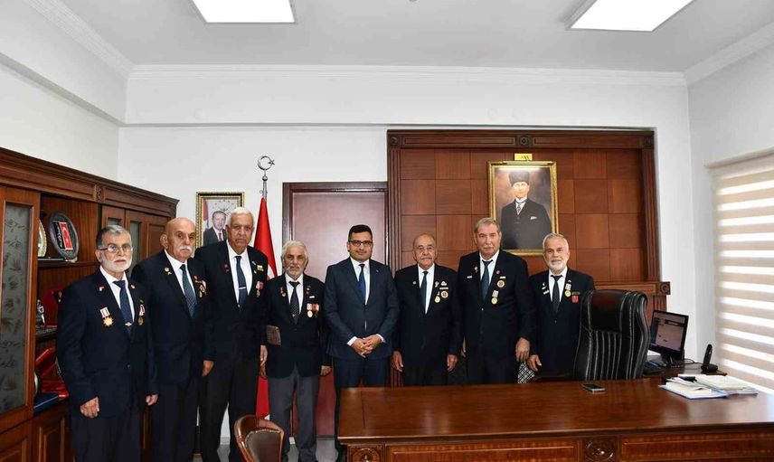 Kıbrıs gazilerinden kaymakam Köksal’a anlamlı ziyaret