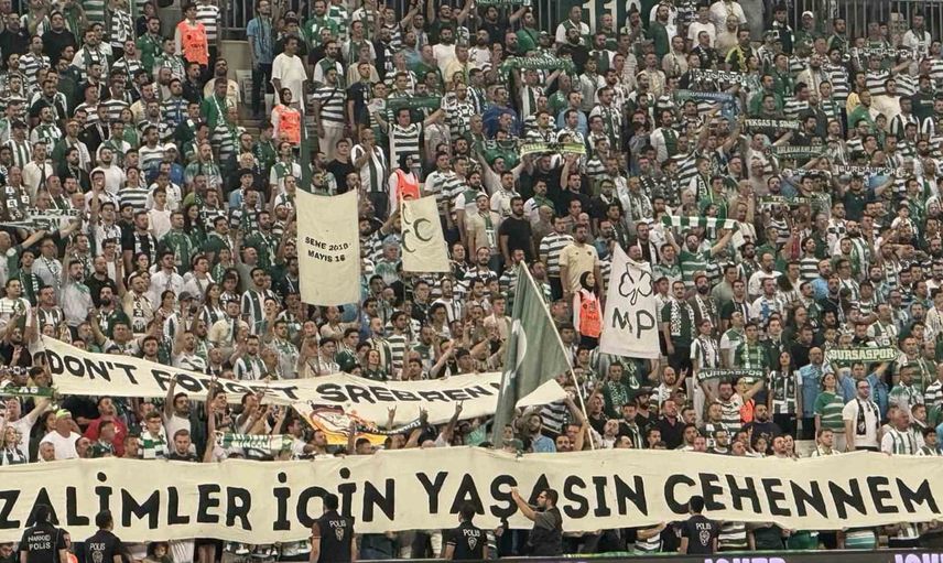 Bursaspor taraftarından Kızılyıldız’a Srebrenitsa hatırlatması
