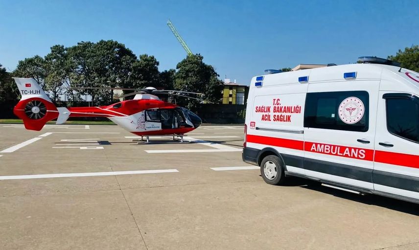 Travma sonrası kritikleşen 28 günlük bebek helikopterle Diyarbakır'a sevk edildi