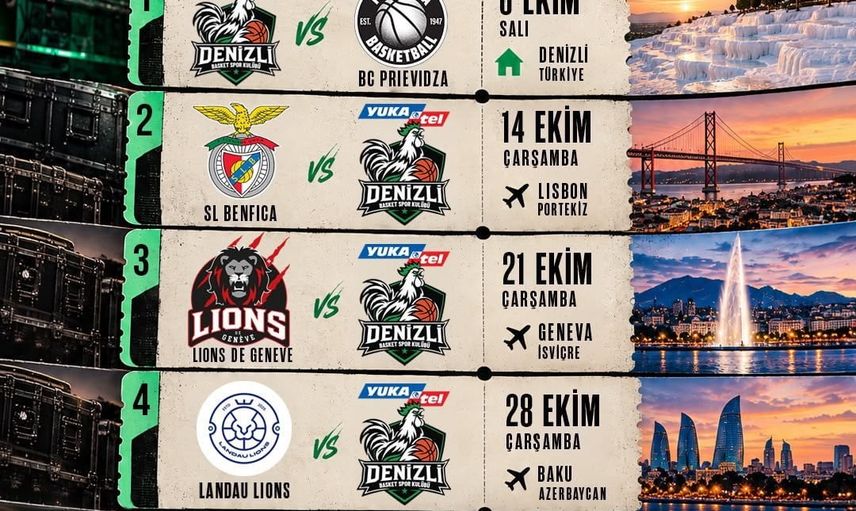 Y. Denizli Basket avrupa serüvenine evinde başlayacak
