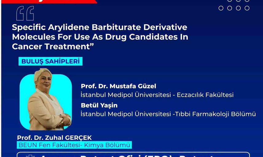 Avrupa patentine uygun bulunan kanser ilaç adayı moleküller beun ekibine tescil edildi