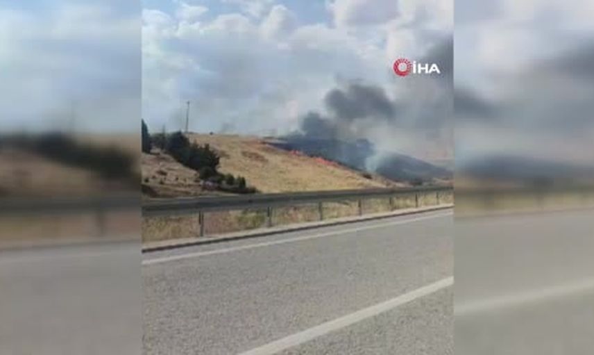 Çubuk'ta otluk yangını: itfaiye müdahalesi sürüyor