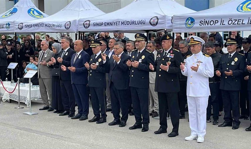 Sinop'ta Orhan Gazi Yetiş için polisevinde veda töreni
