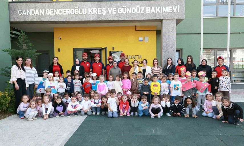 Miniklere afet bilinci: Osmangazi kreşlerinde deprem ve yangın tatbikatı