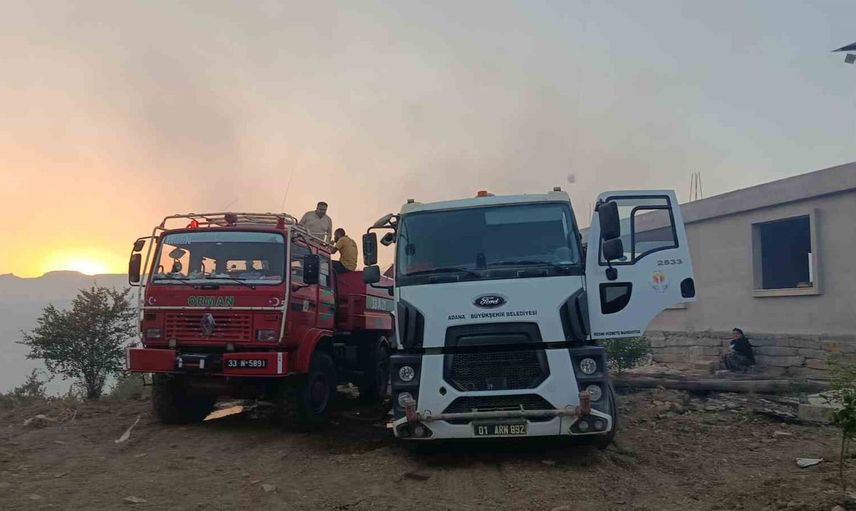 Adana'da Karaisalı'da ağaçlandırma sahasına kadar yayılan yangın 70 hektara ulaştı