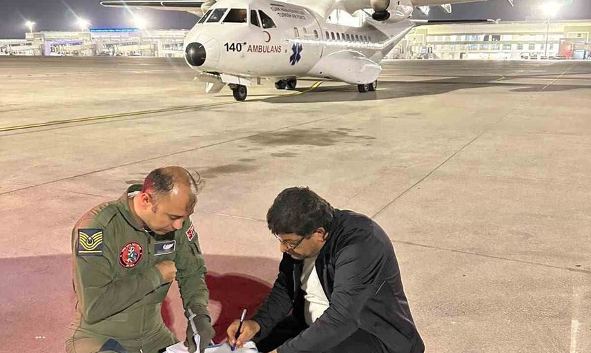 Hava Kuvvetleri ambulans uçağıyla acil karaciğer grefti Erzurum'dan Antalya'ya taşındı
