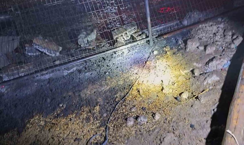 Akşam yangını ahırı küle çevirdi: 80 küçükbaş telef oldu