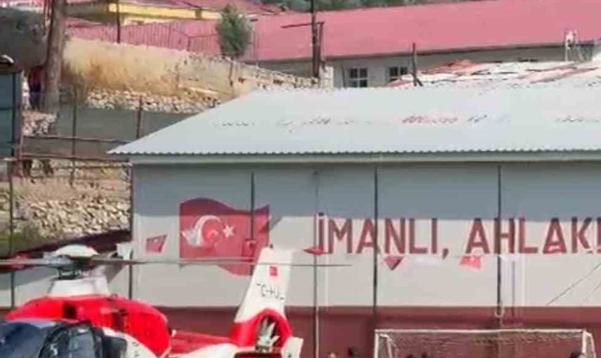 Feke'de zamanla yarış: kalp krizi geçiren vatandaş ambulans helikopterle hastaneye götürüldü