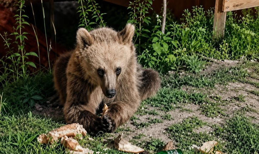Dumanlı Tabiat Parkı'nda bozayıların piknik artıklarına yönelmesi ilgi çekti