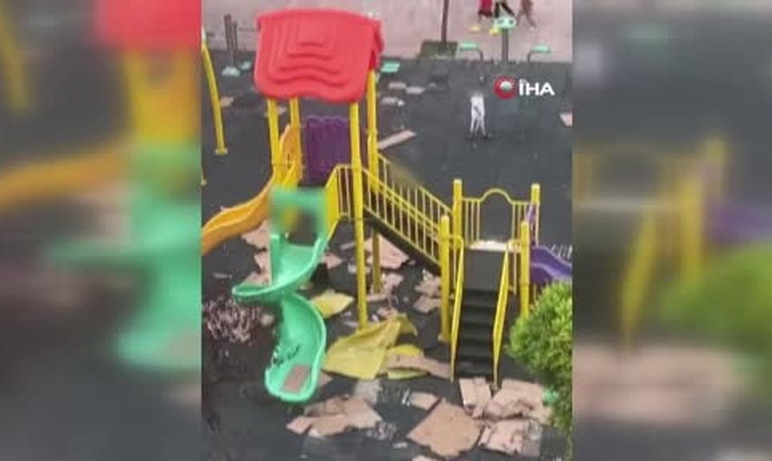 Amasya'da oyun parkında kirlilik anı belediye tarafından paylaşıldı