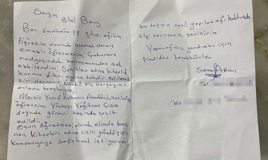 Kütüphanede yadigar: Yiğitcan Çiğa'nın adı gençlerle buluşuyor