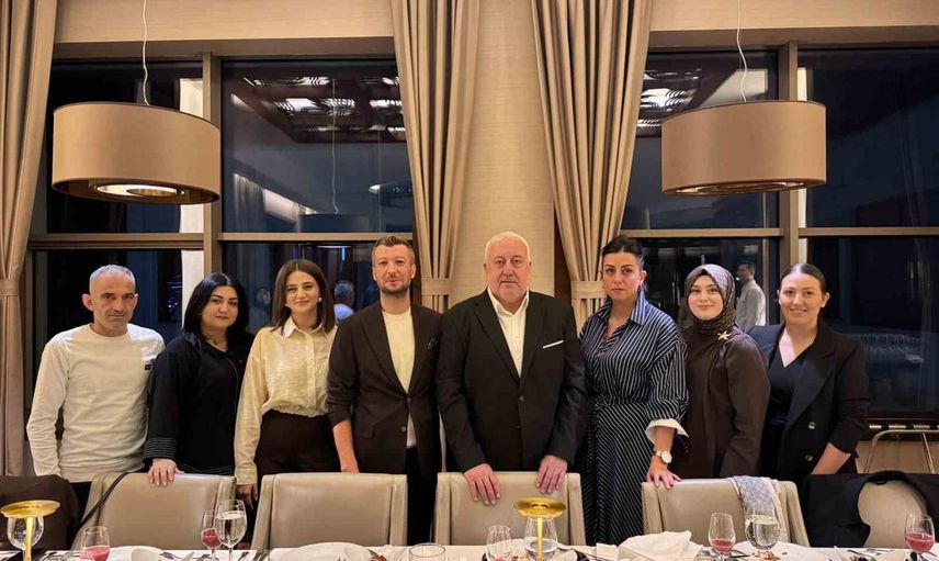 Çalışma arkadaşlarına veda eden başkan Kazım Yılmaz teşekkür etti