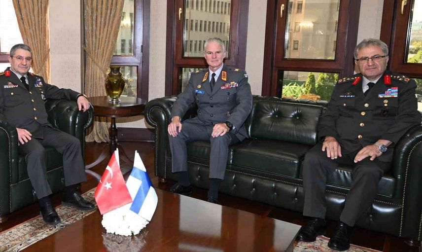 Üst düzey askeri ziyaret: Finlandiya kara kuvvetleri komutanı Ankara'da kabul edildi