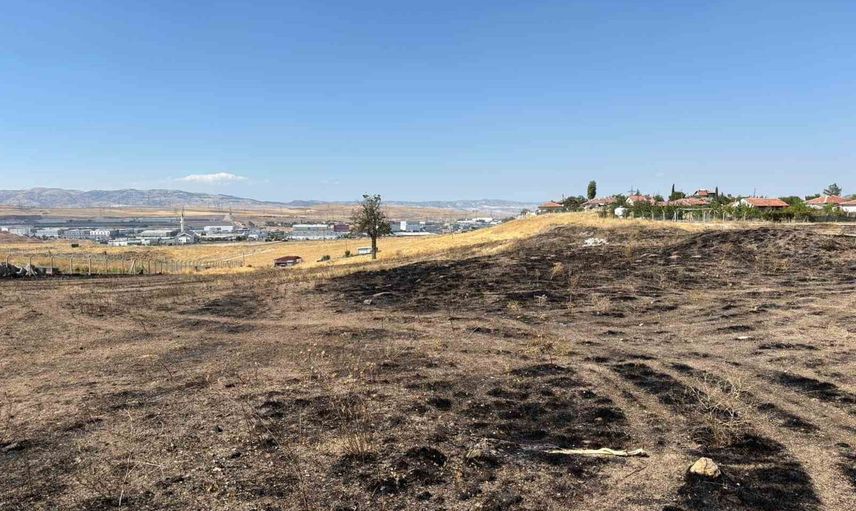 Hızlı müdahale evleri korudu: Çimşit'te otluk yangını söndürüldü
