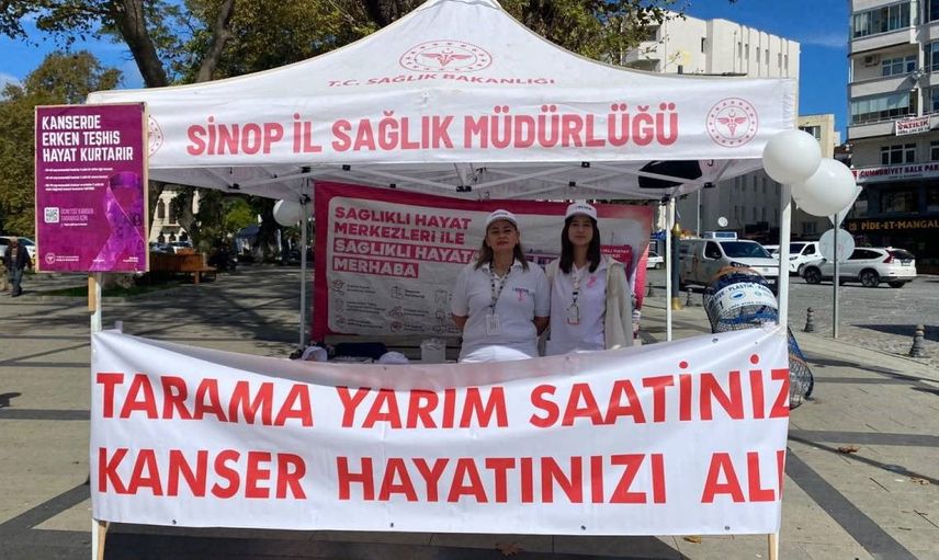 Sinop'ta Uğur Mumcu Meydanı'nda erken teşhise vurgu yapıldı