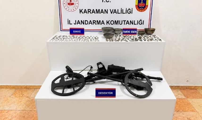 Karaman’da jandarmadan geniş çaplı operasyon: tarihi eser ve uyuşturucu ele geçirildi