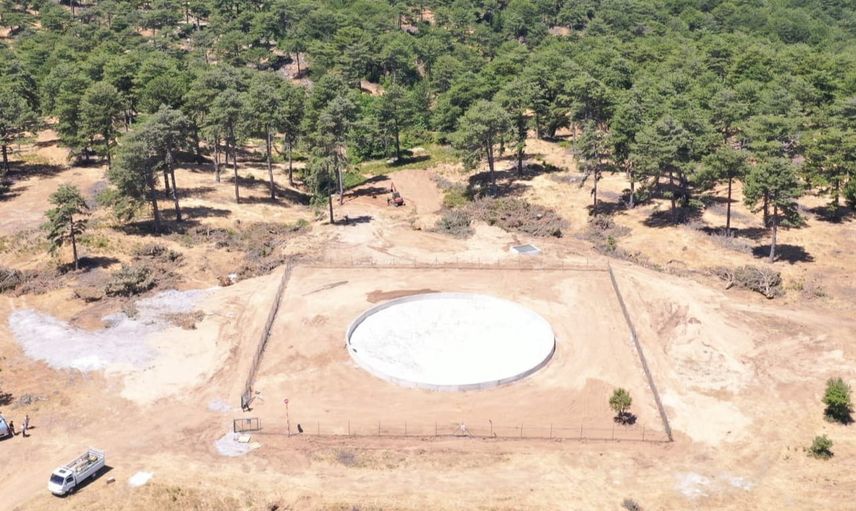 Müdahaleyi hızlandıracak Madra Dağları helikopter yangın havuzu hizmete girdi