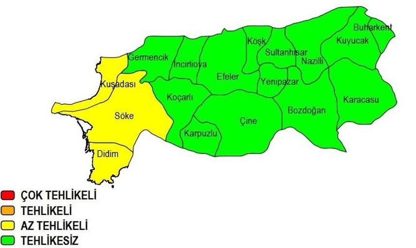 Aydın'ın batı ilçelerine akşamdan itibaren kuvvetli yağış uyarısı