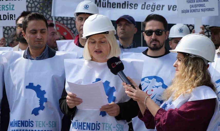 Görmezden gelinmeyen teknik emek: kamu mühendisleri bakanlık önünde haklarını talep etti