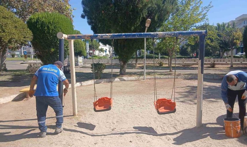 Parklarda bakım atağı: Didim ortak kullanım alanlarını yeniliyor